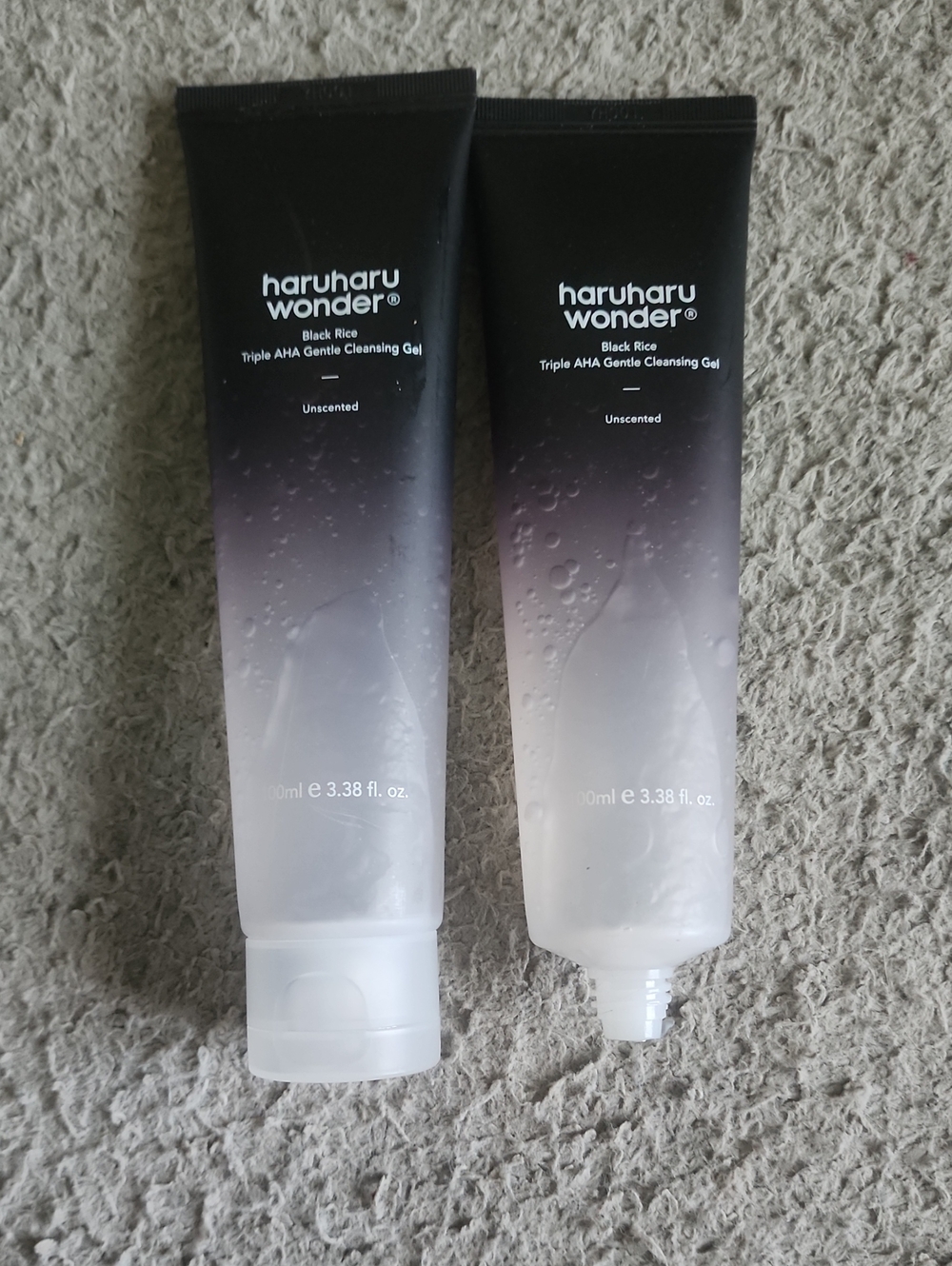 2 new haruharu wonder Black Rice Triple AHA Gentle Cleansing Gel